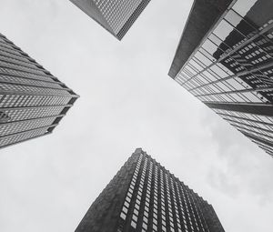 Preview wallpaper buildings, bottom view, bw