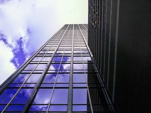 Preview wallpaper buildings, bottom view, facade, architecture