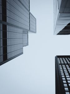 Preview wallpaper buildings, bottom view, facade, windows, sky