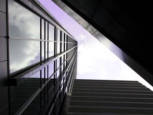 Preview wallpaper buildings, bottom view, sky, facades, architecture