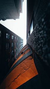 Preview wallpaper buildings, bottom view, sky