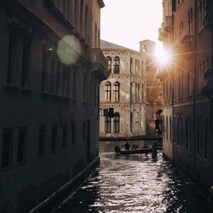 Preview wallpaper buildings, canal, boat, venice