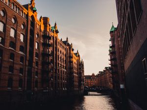 Preview wallpaper buildings, canal, water, bridge