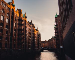 Preview wallpaper buildings, canal, water, bridge