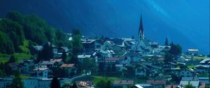 Preview wallpaper buildings, chapel, tower, mountains