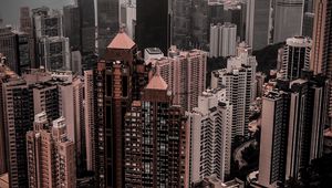 Preview wallpaper buildings, city, aerial view, architecture, metropolis, hong kong