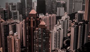 Preview wallpaper buildings, city, aerial view, architecture, metropolis, hong kong