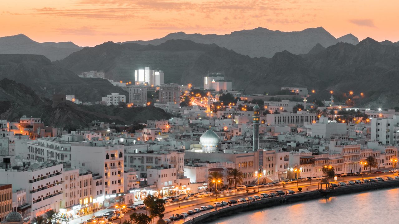 Wallpaper buildings, city, aerial view, mountains, coast