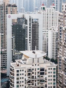 Preview wallpaper buildings, city, aerial view, architecture, high-rise