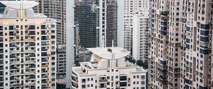 Preview wallpaper buildings, city, aerial view, architecture, high-rise