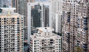 Preview wallpaper buildings, city, aerial view, architecture, high-rise