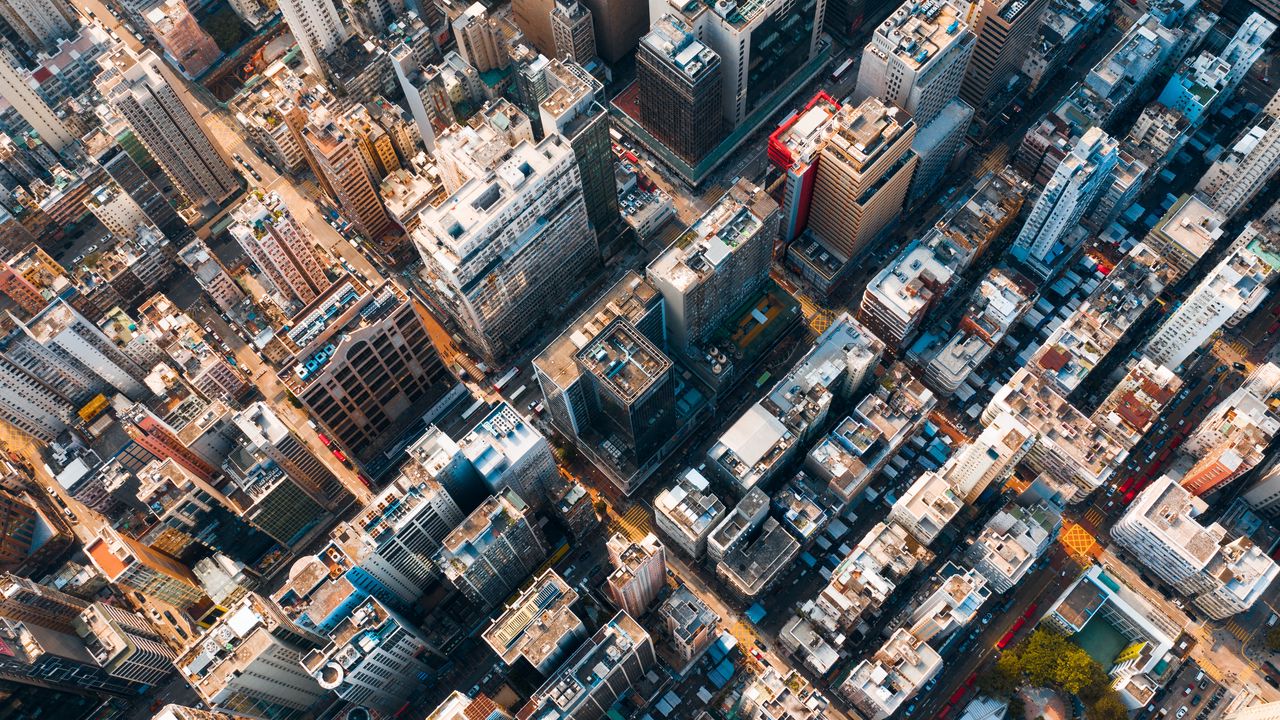 Wallpaper buildings, city, aerial view, neighborhoods, architecture, hong kong