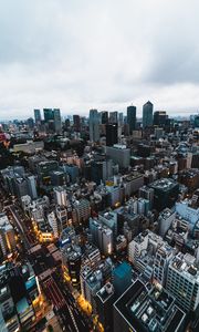 Preview wallpaper buildings, city, aerial view, architecture, metropolis, tokyo, japan