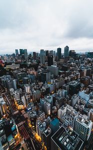 Preview wallpaper buildings, city, aerial view, architecture, metropolis, tokyo, japan