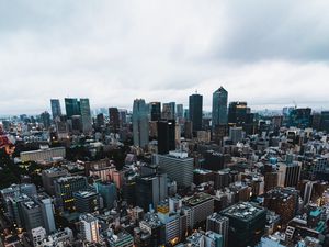 Preview wallpaper buildings, city, aerial view, architecture, metropolis, tokyo, japan