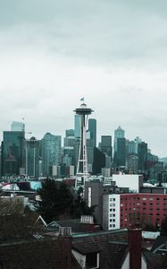 Preview wallpaper buildings, city, aerial view, architecture, seattle, usa