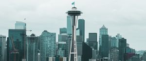 Preview wallpaper buildings, city, aerial view, architecture, seattle, usa