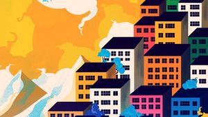 Preview wallpaper buildings, city, architecture, illustration, art