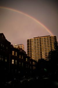 Preview wallpaper buildings, city, architecture, rainbow, sky