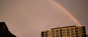 Preview wallpaper buildings, city, architecture, rainbow, sky