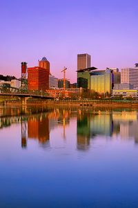 Preview wallpaper buildings, city, architecture, water, reflection