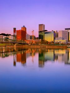 Preview wallpaper buildings, city, architecture, water, reflection