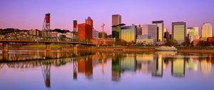 Preview wallpaper buildings, city, architecture, water, reflection