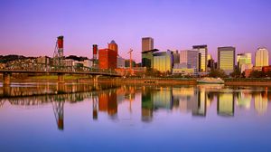 Preview wallpaper buildings, city, architecture, water, reflection