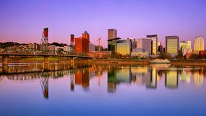 Preview wallpaper buildings, city, architecture, water, reflection
