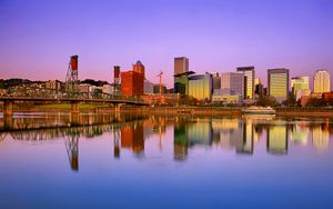 Preview wallpaper buildings, city, architecture, water, reflection