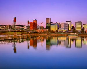 Preview wallpaper buildings, city, architecture, water, reflection