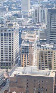 Preview wallpaper buildings, city, height, road