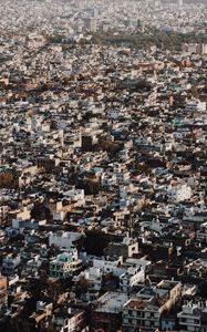 Preview wallpaper buildings, city, roofs, aerial view