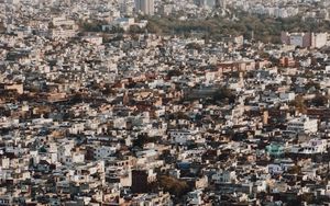 Preview wallpaper buildings, city, roofs, aerial view