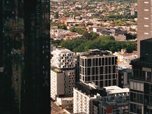 Preview wallpaper buildings, city, roofs, architecture, apartments