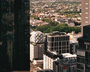 Preview wallpaper buildings, city, roofs, architecture, apartments