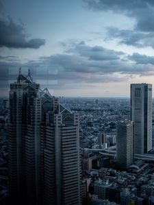 Preview wallpaper buildings, city, skyscrapers, architecture, tokyo, japan