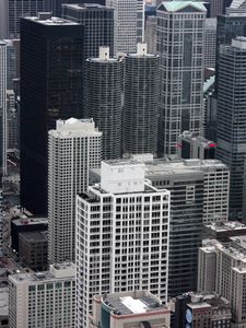 Preview wallpaper buildings, city, skyscrapers, black and white