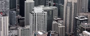 Preview wallpaper buildings, city, skyscrapers, black and white