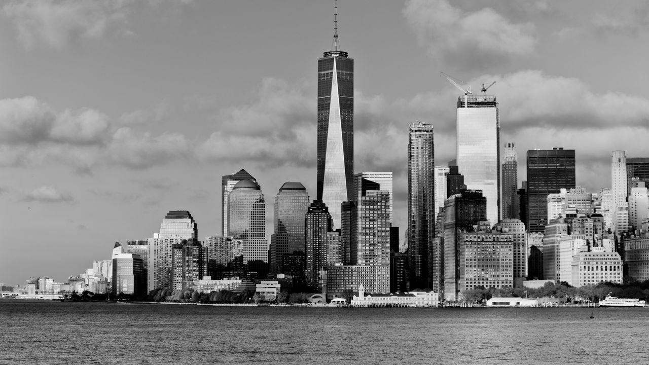 Wallpaper buildings, city, skyscrapers, sea, new york, usa