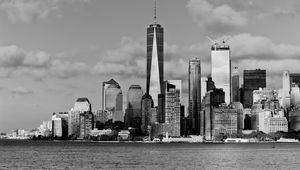 Preview wallpaper buildings, city, skyscrapers, sea, new york, usa