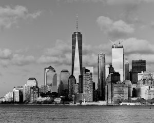 Preview wallpaper buildings, city, skyscrapers, sea, new york, usa