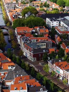 Preview wallpaper buildings, city, streets, roofs