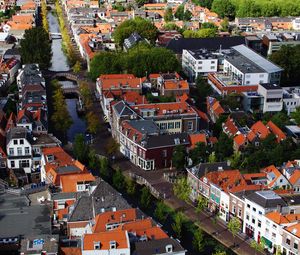 Preview wallpaper buildings, city, streets, roofs