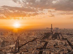 Preview wallpaper buildings, city, sunset, roofs, france