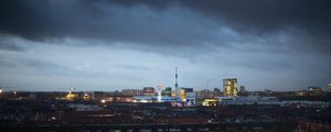 Preview wallpaper buildings, city, tower, architecture, evening