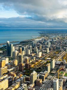 Preview wallpaper buildings, coast, sea, city, chicago, usa
