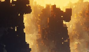 Preview wallpaper buildings, constructions, spaceships, fantasy, art