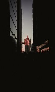 Preview wallpaper buildings, dark, architecture, city