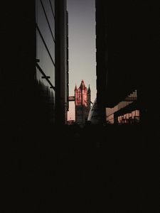 Preview wallpaper buildings, dark, architecture, city